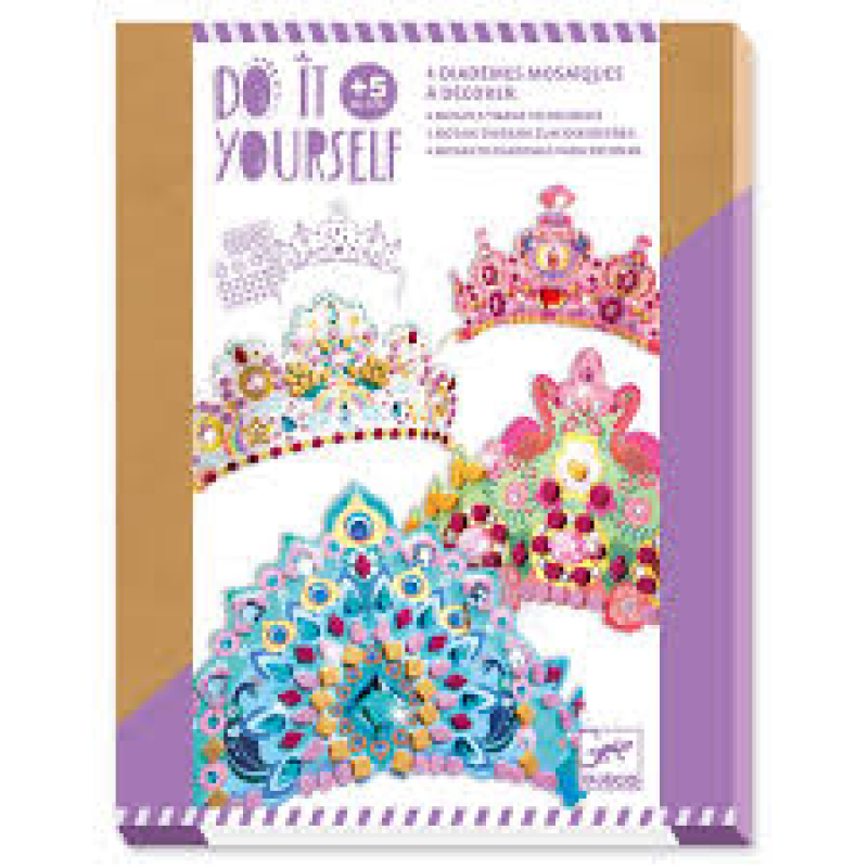 Diadèmes mosaïques à décorer "Comme une princesse"  Djeco 