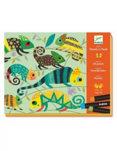 Atelier pastels à l'huile jungle colorée - Djeco