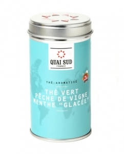 THÉ VERT GLACÉ PÊCHE DE VIGNE-MENTHE GLACÉE 75g
